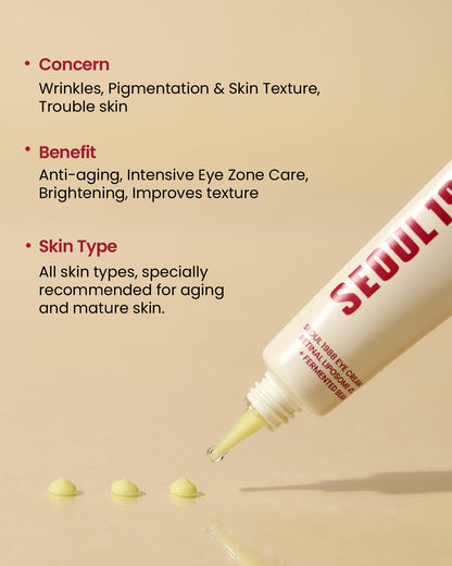 KSECRET SEOUL 1988 Eye Cream : Retinal Liposome 4% + Fermented Bean, Wrinkle Care, Anti-Aging, Skin Elasticity, Pigmentation, Brightening, Retinol, 30Ml/1.01 Fl.Oz.