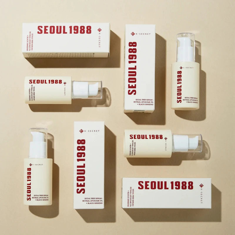 Korean Seoul 1988 30Ml Retinal Serum Ginseng Nicotinamide Facial Essence Sooth and Balanc Skin Care Liposome 2% + Black Ginseng