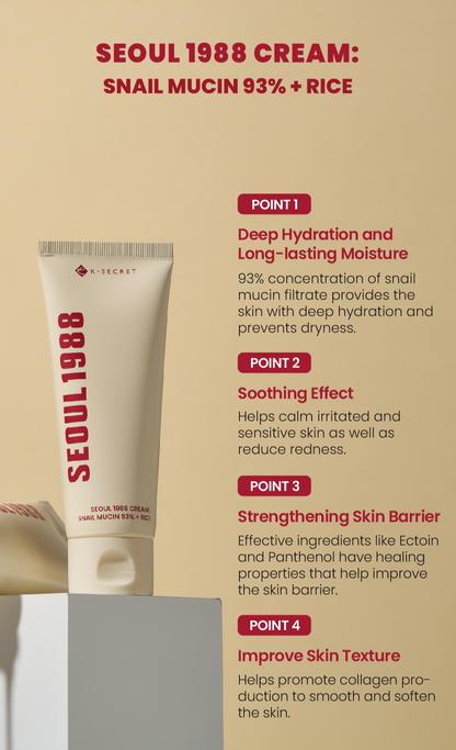 Seoul 1988 Essence : Snail Mucin 93% + Rice 100ml